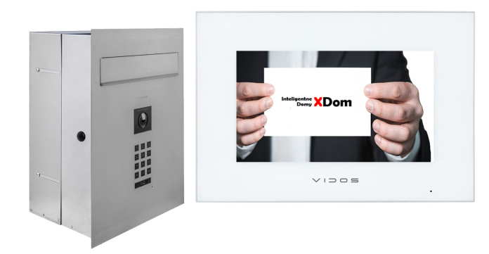 Zestaw wideodomofonu Wi-Fi Vidos skrzynka na listy S14D-SKP monitor M10W-X